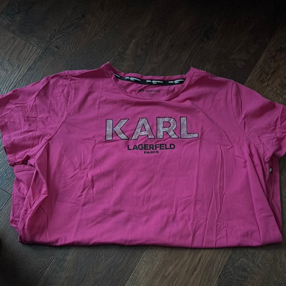 Karl Lagerfeld Pink Short Sleeve Tee